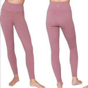 Spiritual Gangster Ribbed Purple Leggings